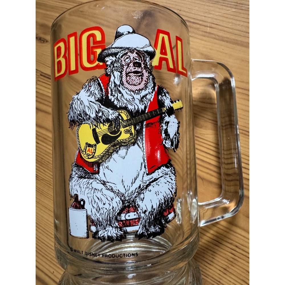 Vintage Disney Country Bear Jamboree Big Al Glass Beer Stein Mug Walt Disney 70s - Picture 3 of 4